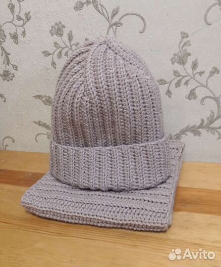 Комплект шапка и снуд детский