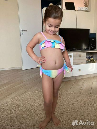 Радужный Детский купальник на девочку 5-6 110-116