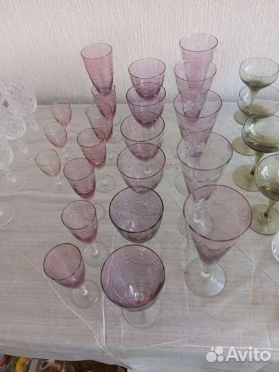 Бокалы фужеры рюмки стекло СССР