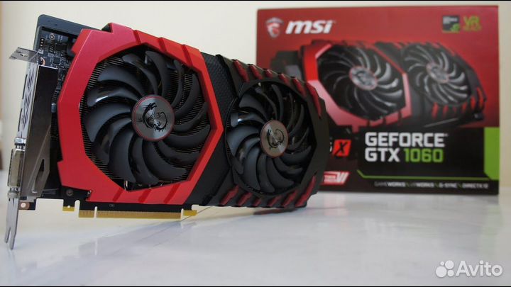 Видеокарта MSI GeForce GTX 1060 6GB gaming X+