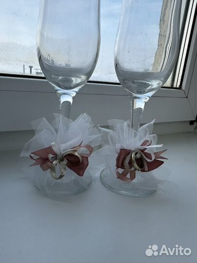 Фужеры бокалы свадебные