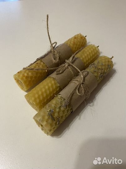 Свечи ручной работы, натуральный воск