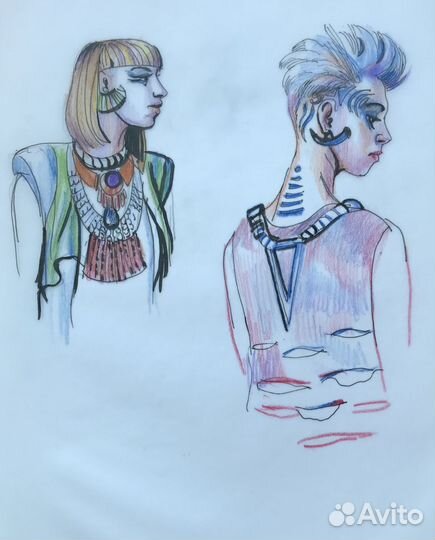 Эскизы причесок для стилистов и парикмахеров