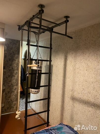 Шведская стенка с турником усиленная +груша