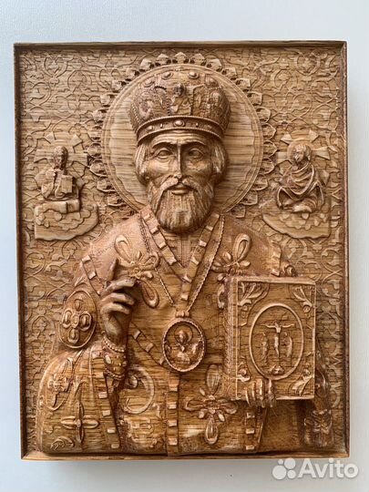 Икона резная