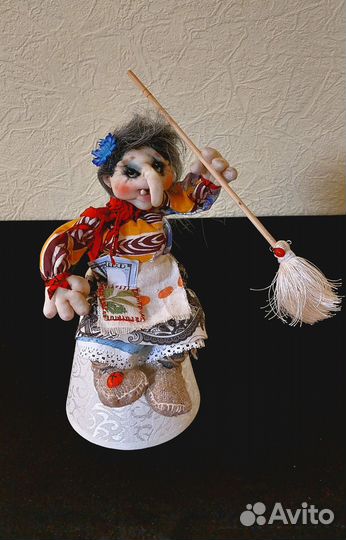Оберег дома, баба Яга, кукла 30см hand made