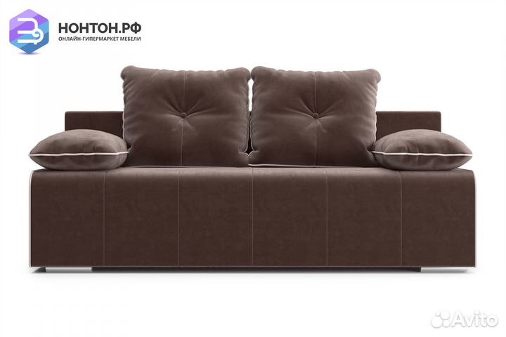 Диван еврокнижка Лестер коричневый