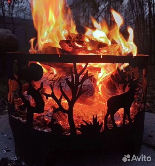 Костровая чаша мангал Олени