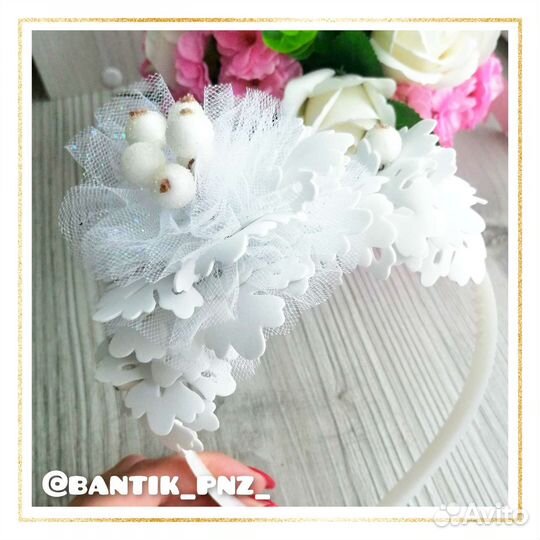 Ободок снежинка