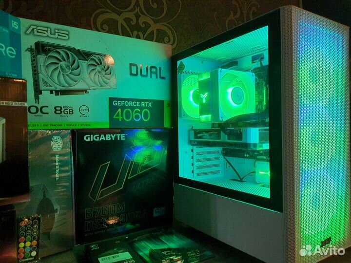 Gamer PC RTX4070 12GB+Core i5 12400F/B760/SSD1TB