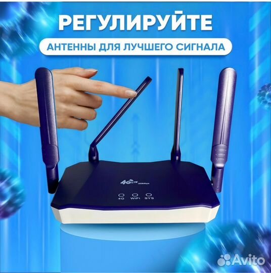 4G LTE WI FI роутер с сим картой в подарок