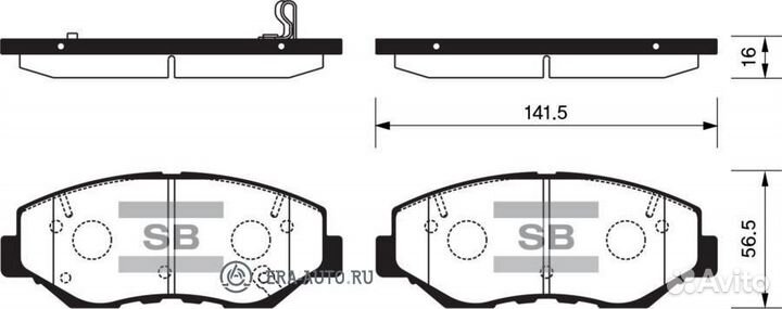 Sangsin brake SP1237 Колодки тормозные honda CR-V