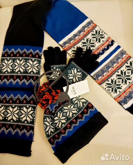 Комплект шапка, перчатки, шарф M&S kids