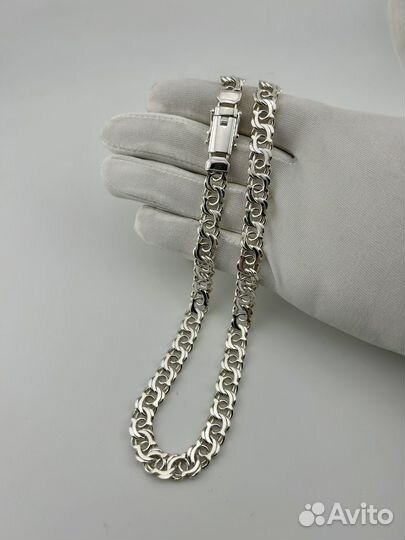 Серебряная мужская цепь Арабский бисмарк