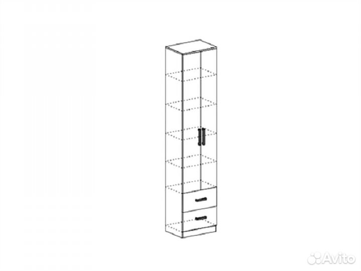 Шкаф с полками и ящиками 60