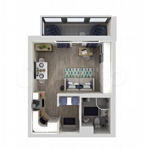 Квартира-студия, 25,3 м², 11/15 эт.