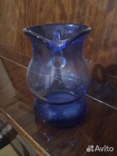 Кувшин,фужеры из марганцевого стекла