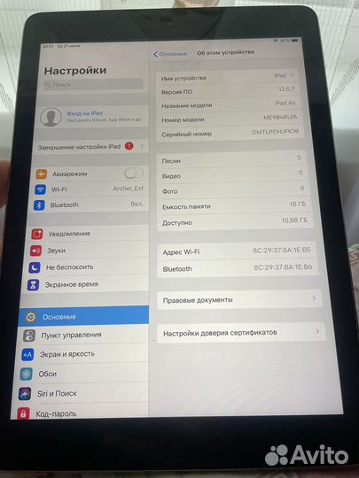 iPad Air 16Gb wifi