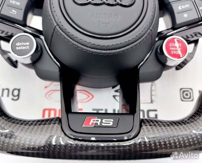 Руль Audi RS карбон экран Ауди A5 F5 RS5 А5 2016+