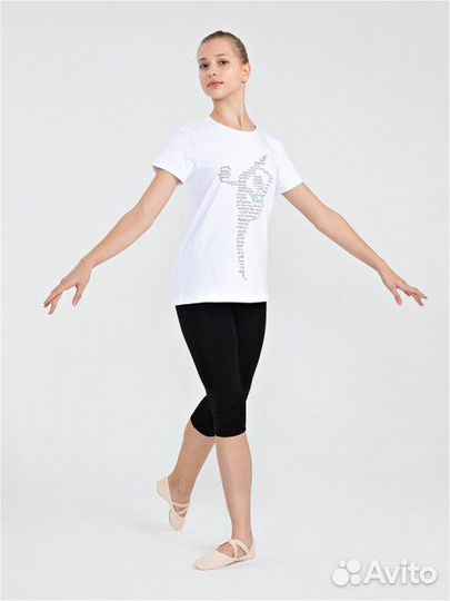 Футболка гимнастическая Chanté с принтом, хлопок
