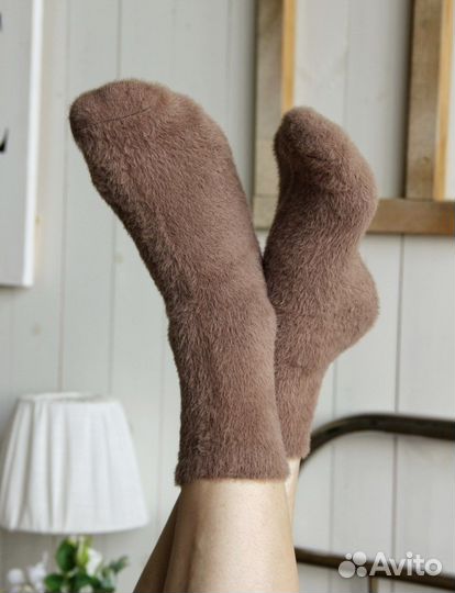 Носки женские тёплые из меха куницы