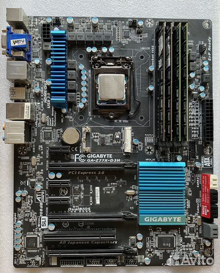 Материнская плата Gigabyte с процессором