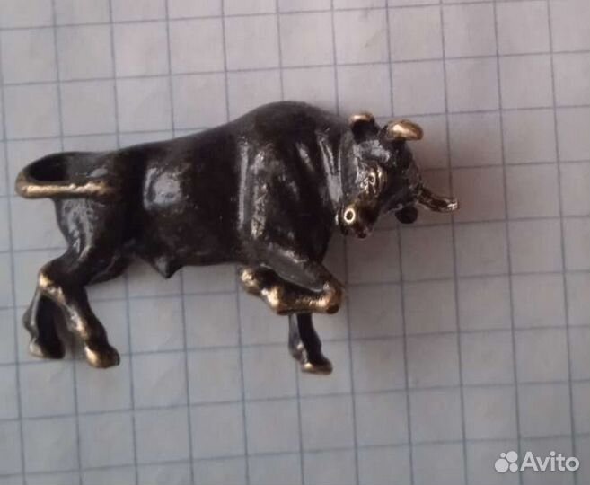 Новая Бронзовая статуэтка Бык Телец