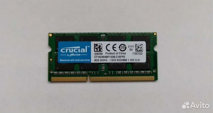 Оперативная память crucial ddr3L 8 гб