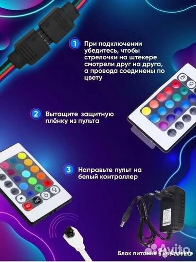 Светодиодная лента с пультом