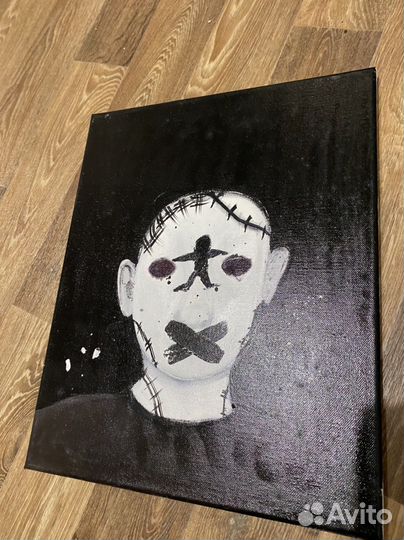 Картина на холсте, лакированная