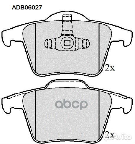 Колодки тормозные дисковые зад ADB06027 ALL