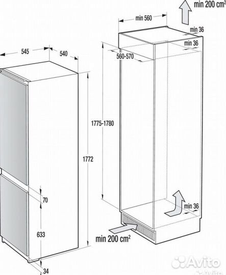 Встраиваемый холодильник Gorenje RKI418FEO