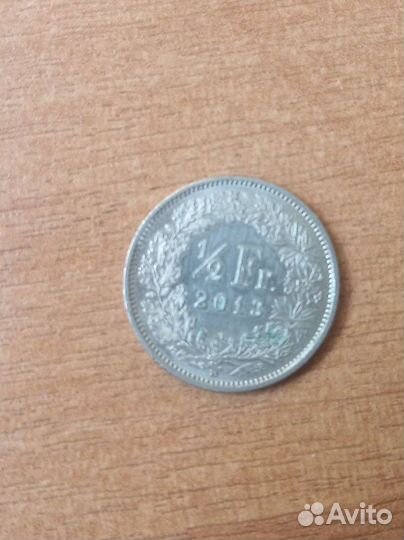 1/2 франка Швейцария 2013