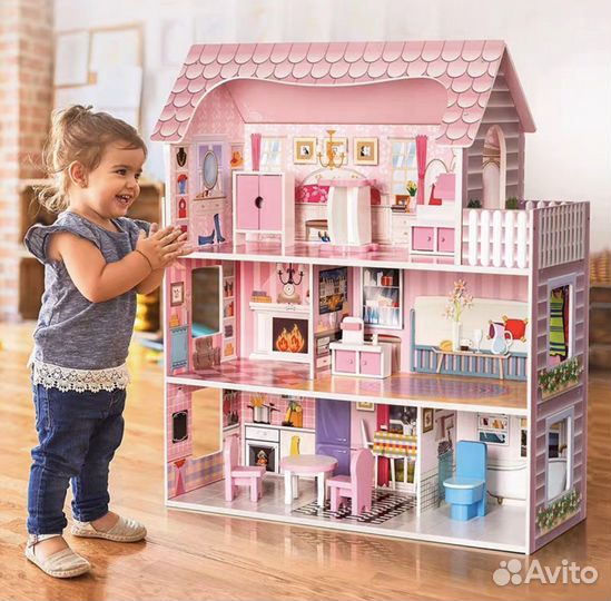 Домик кукольный Большой с мебелью