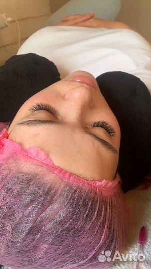 Наращивание ресниц, лами брови-ресницы