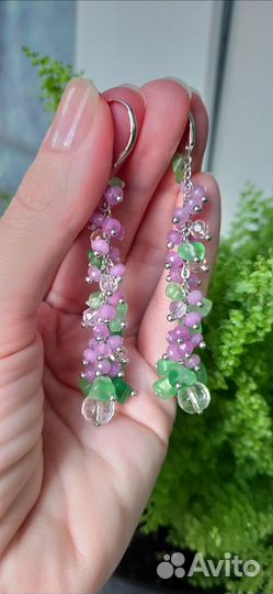 Серьги лавандовое настроение
