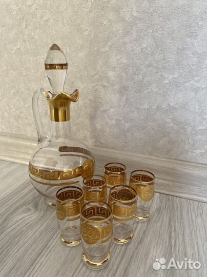 Графин стопки набор Чешское стекло Bohemia