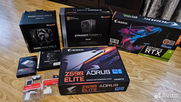 Игровой пк на премиум комплектующих aorus/be quiet