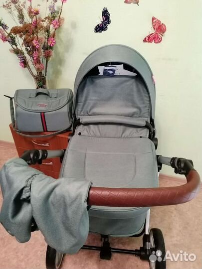 Новая коляска 2в1 Luxmom Dalux 608 (изумруд)