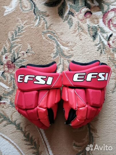 Перчатки краги хоккейные и налокотники