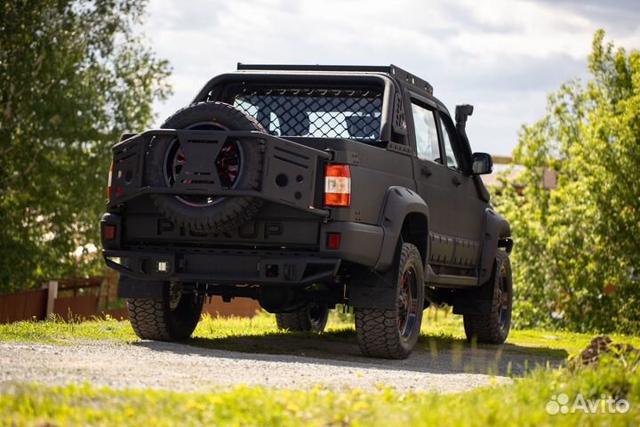 Бампер силовой задний BMS alfa для УАЗ Патриот Пик