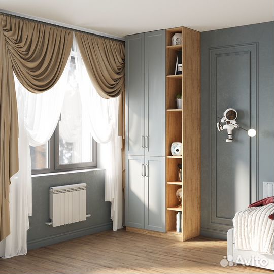 Шкаф в прихожую с крашеными фасадами