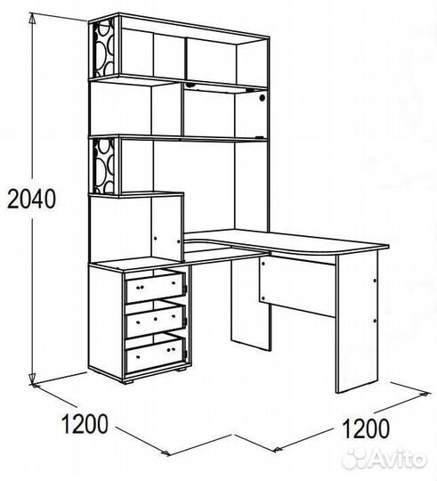 Стол письменный угловой 