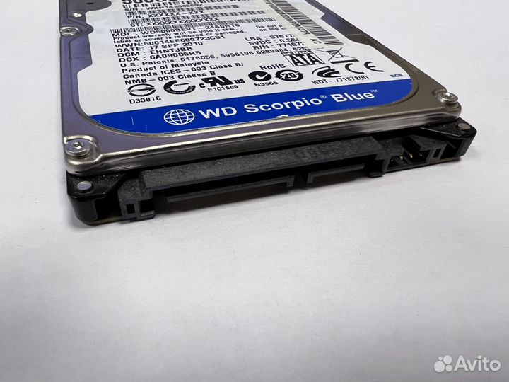 Жесткий диск HDD WD Scorpio Blue 500Gb #1