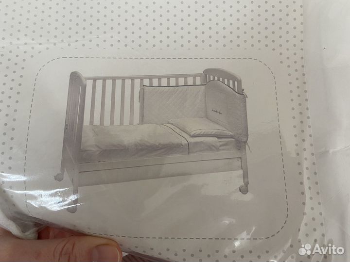 Комплект chicco бортики и постельное белье