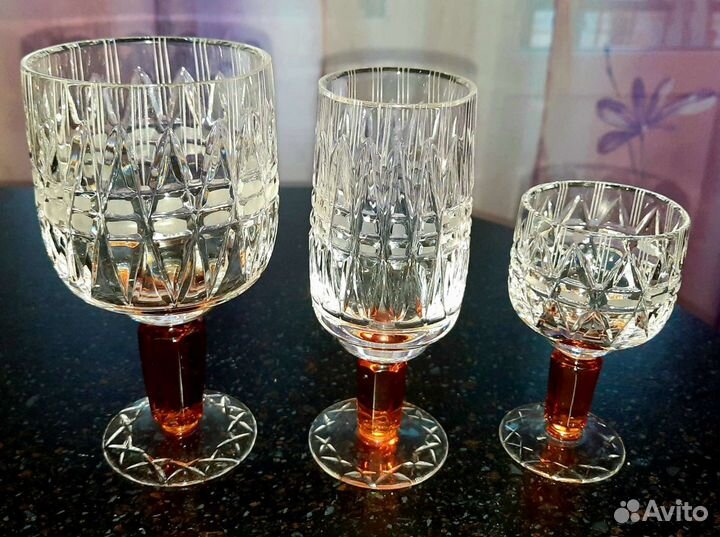 Фужеры, бокалы, рюмки хрустальные Олимпиада 80