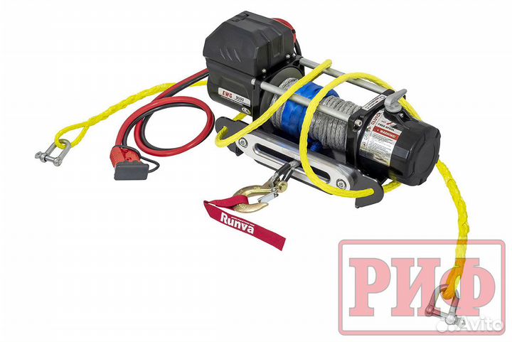 Лебёдка переносная риф 9000SR c квадратом для фарк