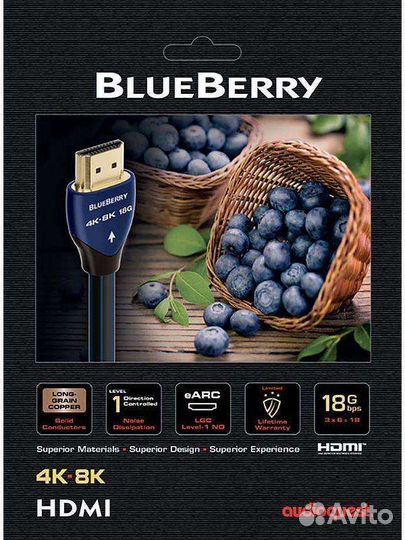 Audioquest Blueberry 4K-8K HDR кабель hdmi 0.6 m