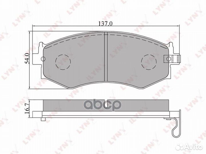 Колодки тормозные дисковые перед BD5708 LYN