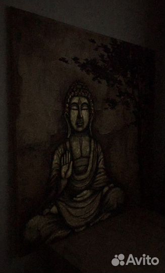 Картина Барельеф «Защита» 100*100см, барельеф